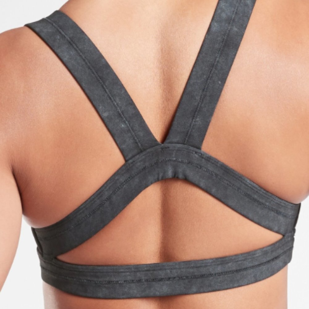 NWT Athleta Black Shakti Garment Wash Sports Bra - Picture 3 of 8